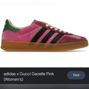 adidas x Gucci Gazelle Pink trainers in its original packaging / Size 39